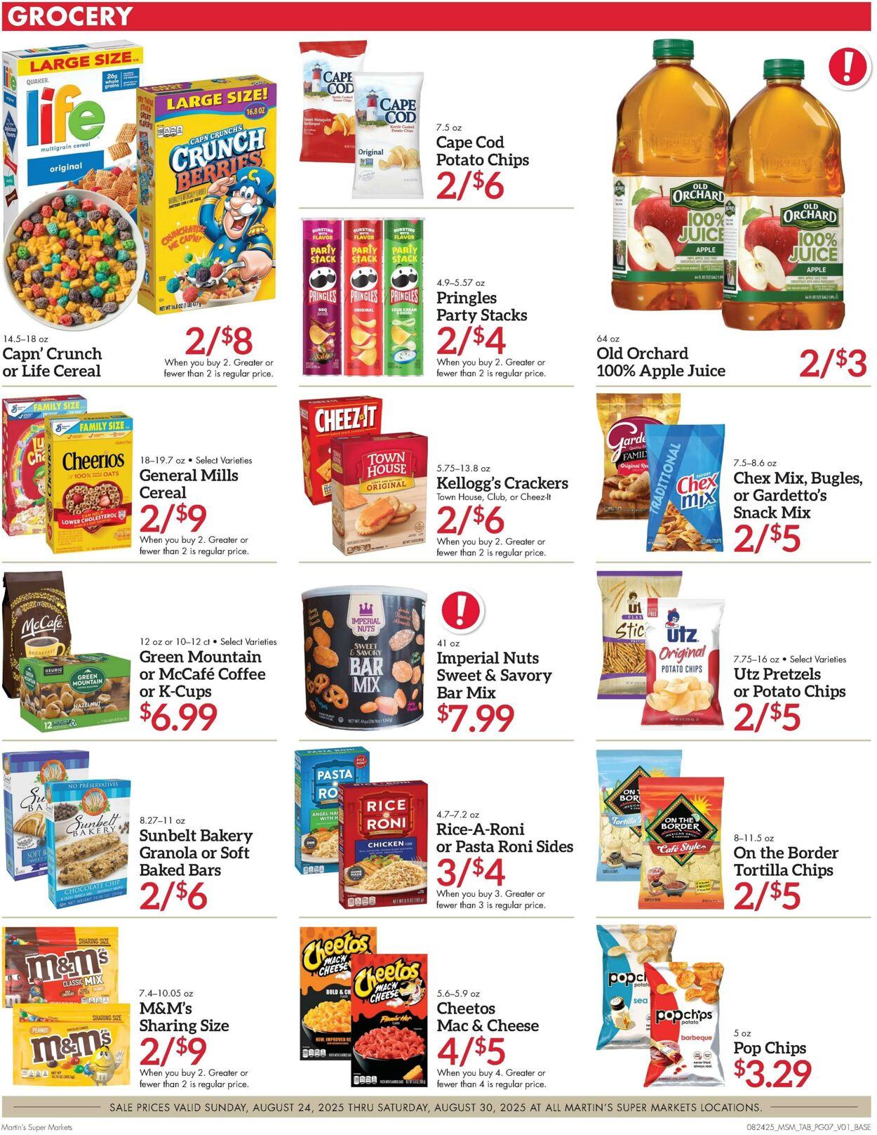 Weekly ad Martin's Supermarkets 08/24/2025 - 08/30/2025