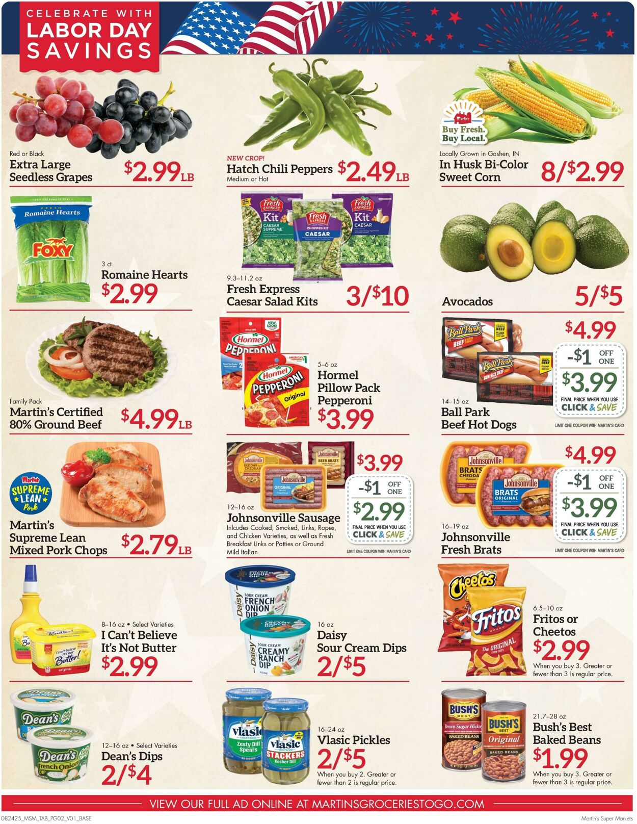 Weekly ad Martin's Supermarkets 08/24/2025 - 08/30/2025