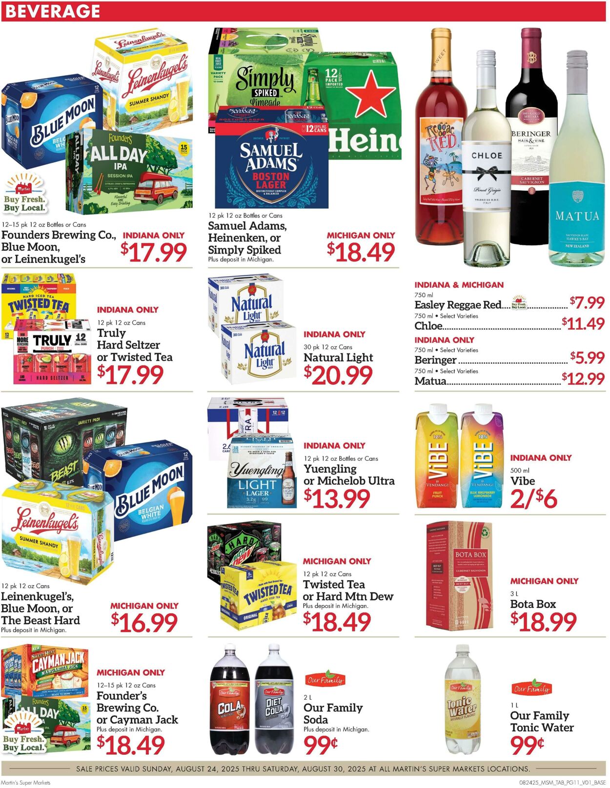 Weekly ad Martin's Supermarkets 08/24/2025 - 08/30/2025