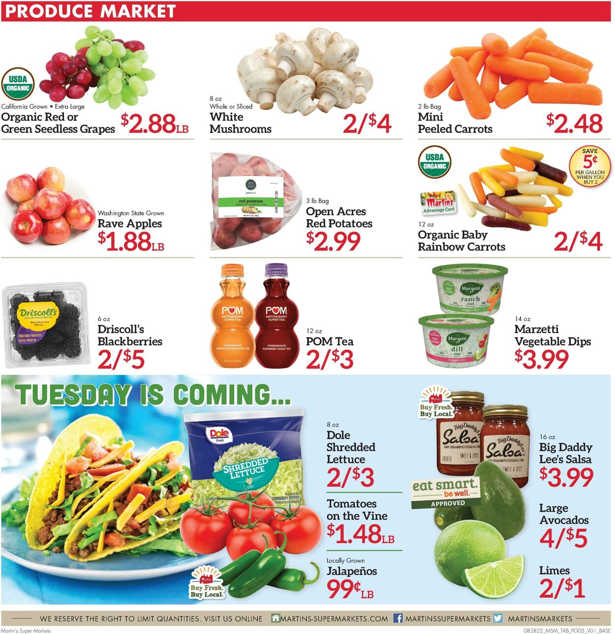 Weekly ad Martin's Supermarkets 08/28/2022 - 09/03/2022