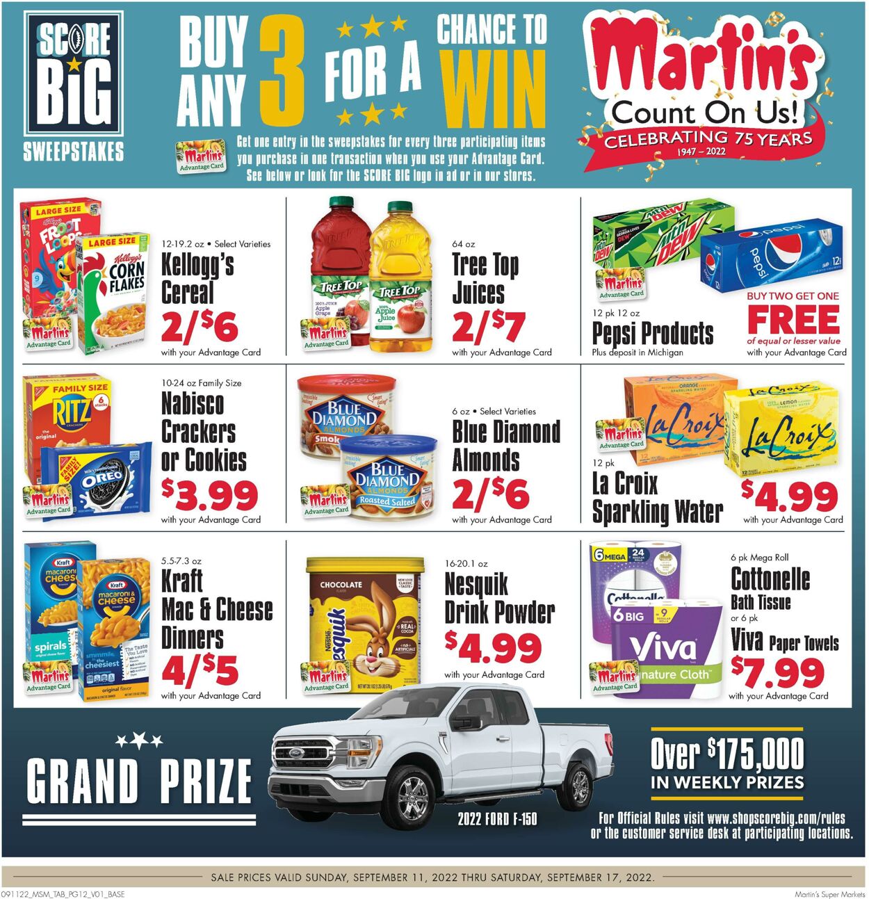 Weekly ad Martin's Supermarkets 09/11/2022 - 09/17/2022