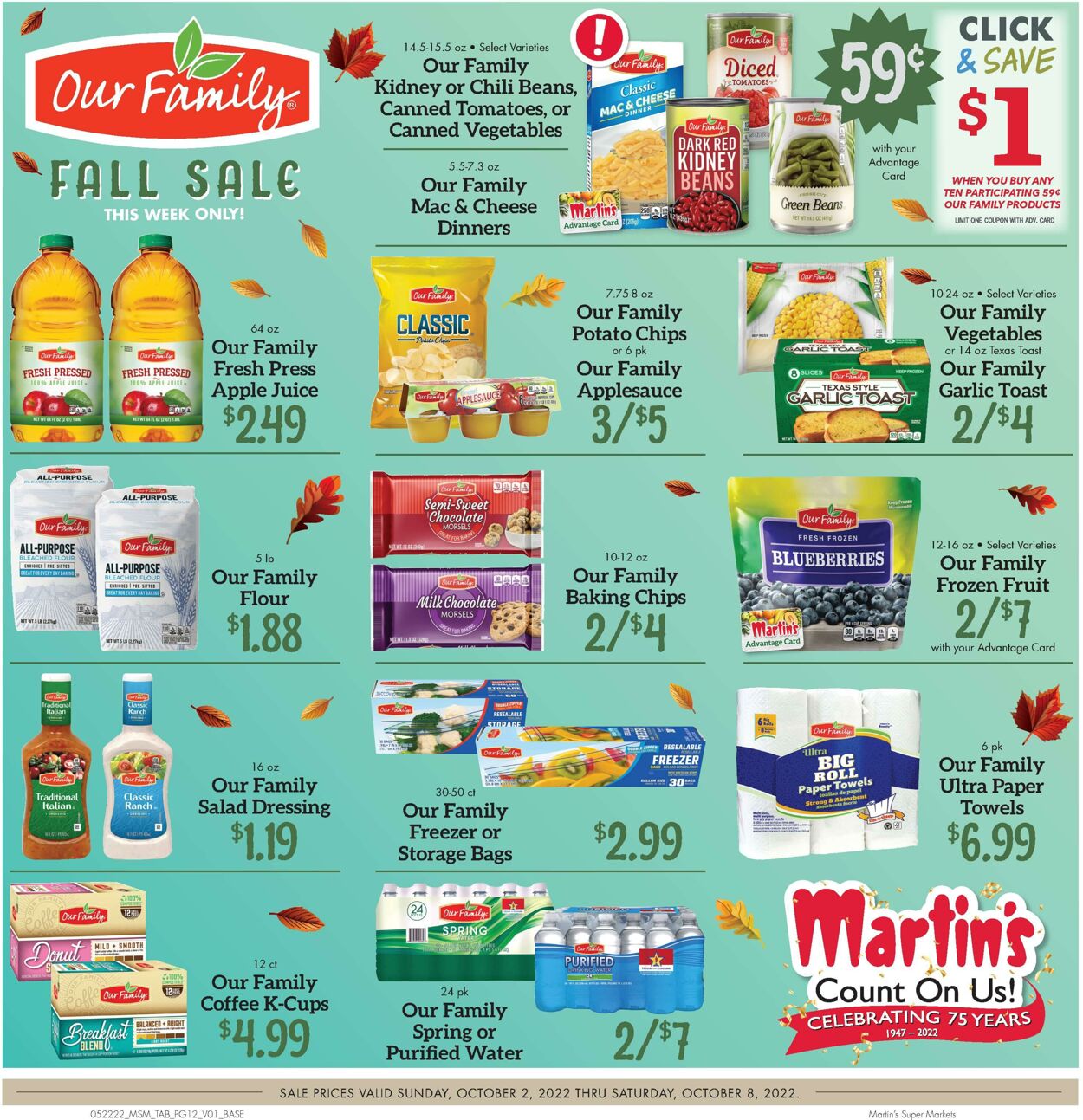 Weekly ad Martin's Supermarkets 10/02/2022 - 10/08/2022