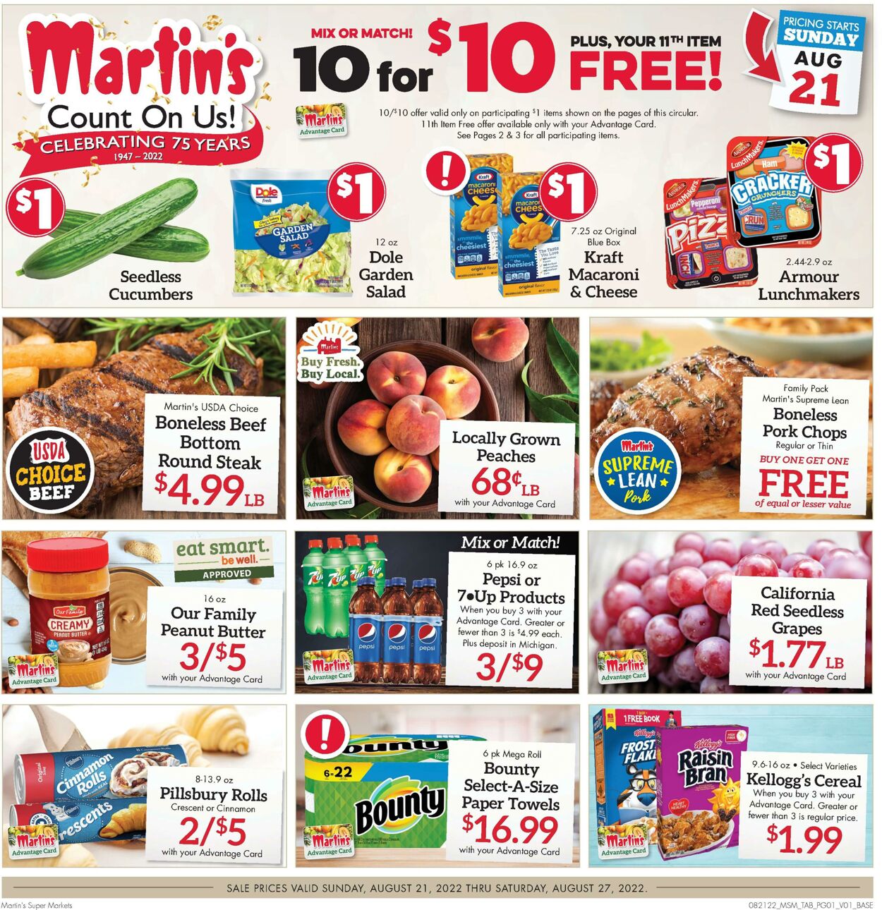 Weekly ad Martin's Supermarkets 08/21/2022 - 08/27/2022