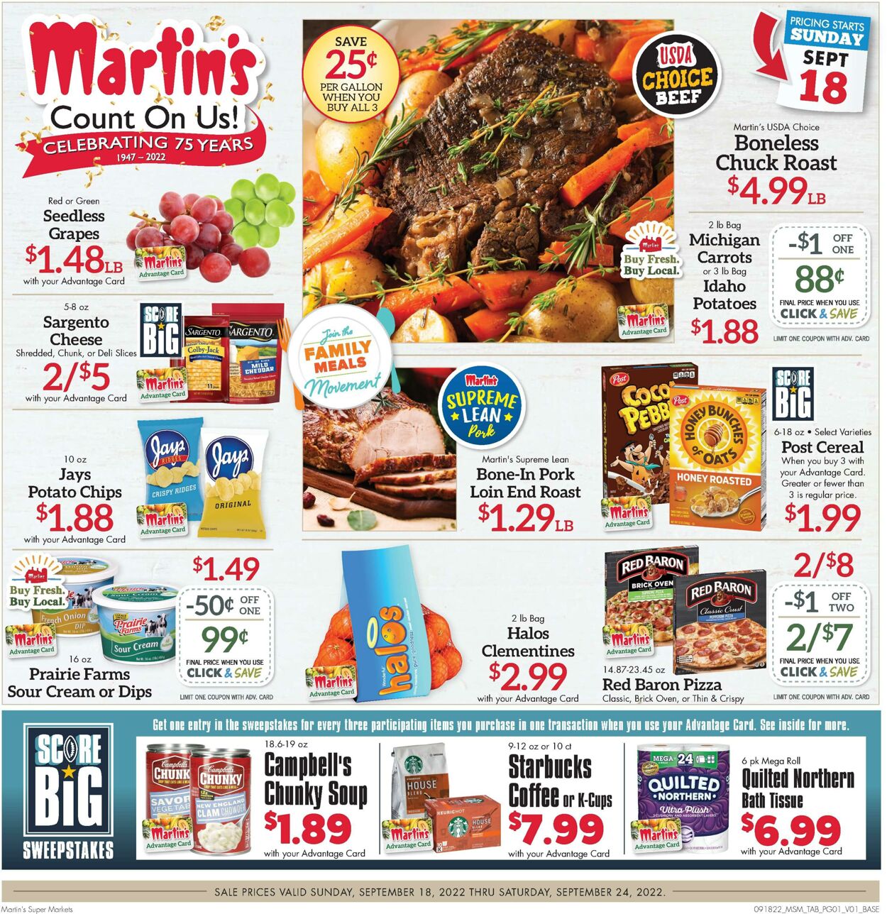 Weekly ad Martin's Supermarkets 09/18/2022 - 09/24/2022