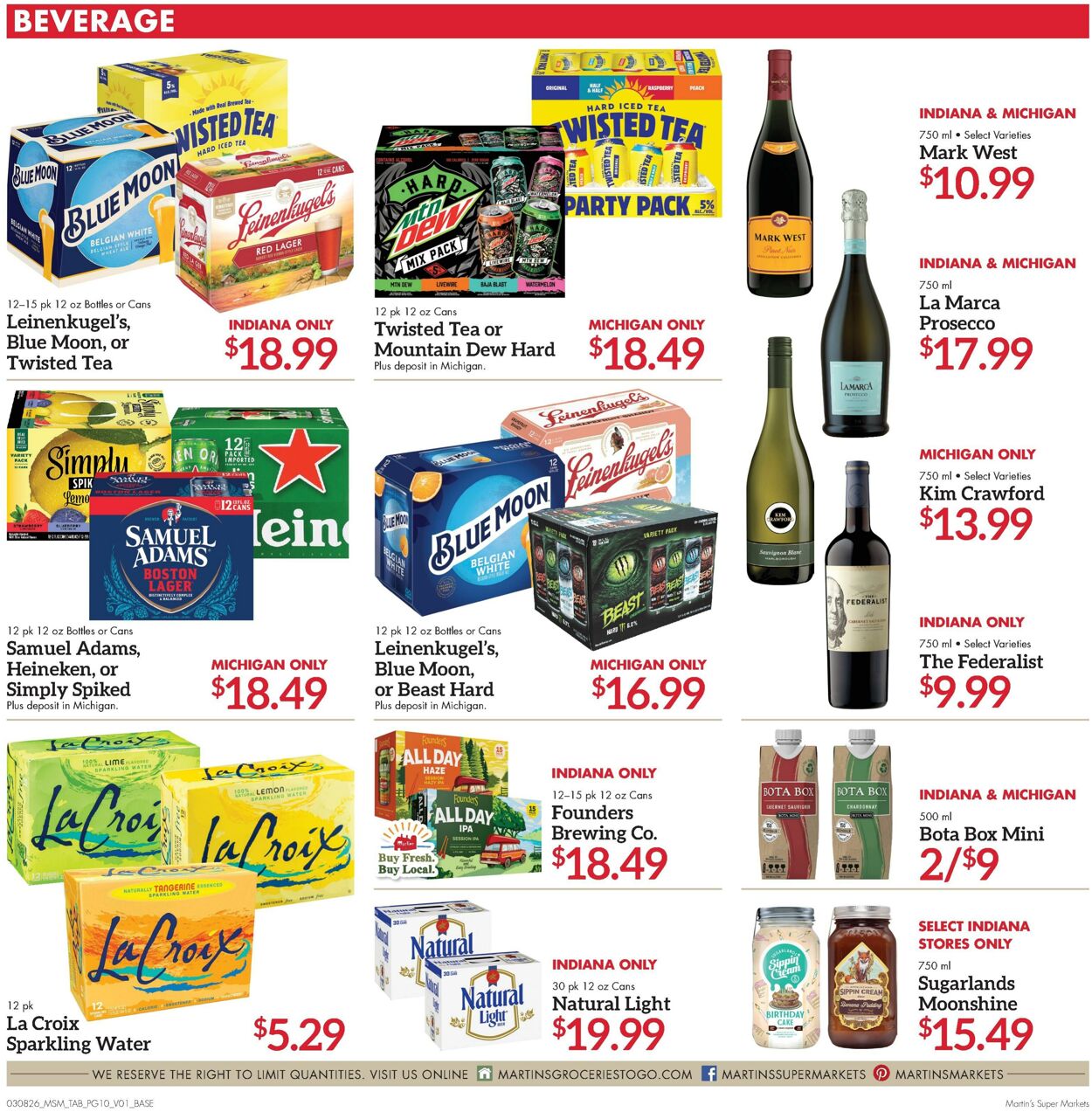 Weekly ad Martin's Supermarkets 03/08/2026 - 03/14/2026