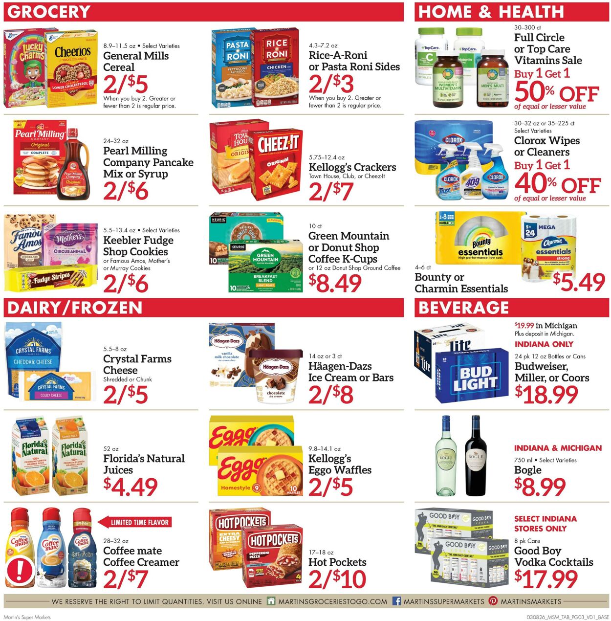 Weekly ad Martin's Supermarkets 03/08/2026 - 03/14/2026