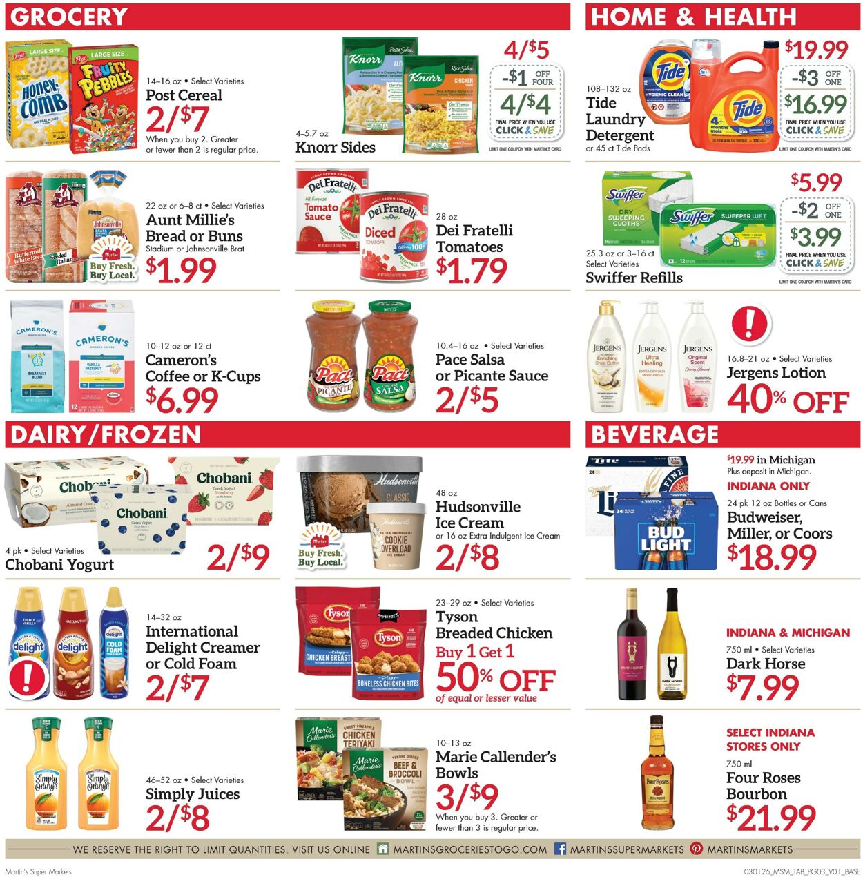 Weekly ad Martin's Supermarkets 03/01/2026 - 03/07/2026