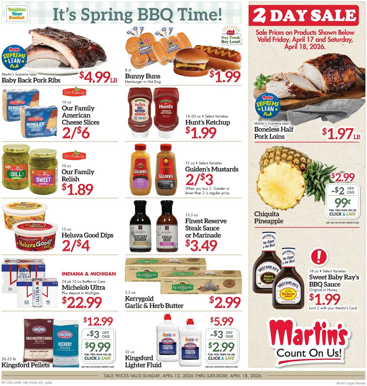 Weekly ad Martin's Supermarkets 04/12/2026 - 04/18/2026