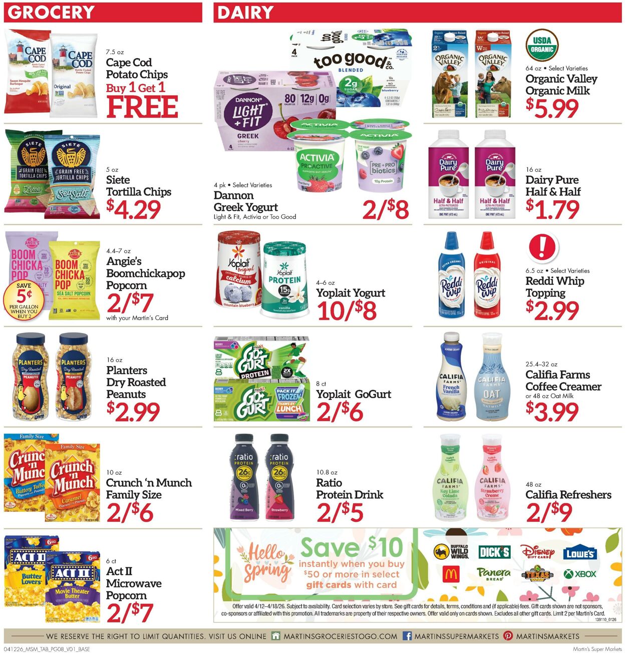 Weekly ad Martin's Supermarkets 04/12/2026 - 04/18/2026