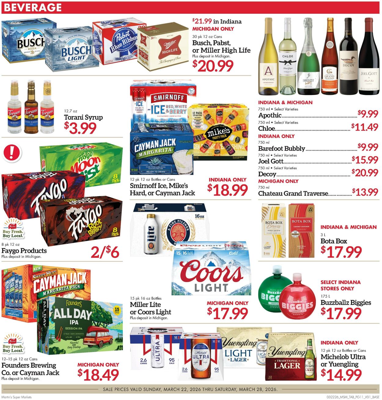 Weekly ad Martin's Supermarkets 03/22/2026 - 03/28/2026