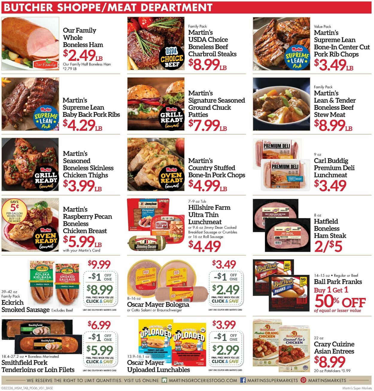 Weekly ad Martin's Supermarkets 03/22/2026 - 03/28/2026