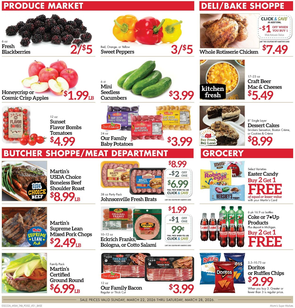Weekly ad Martin's Supermarkets 03/22/2026 - 03/28/2026