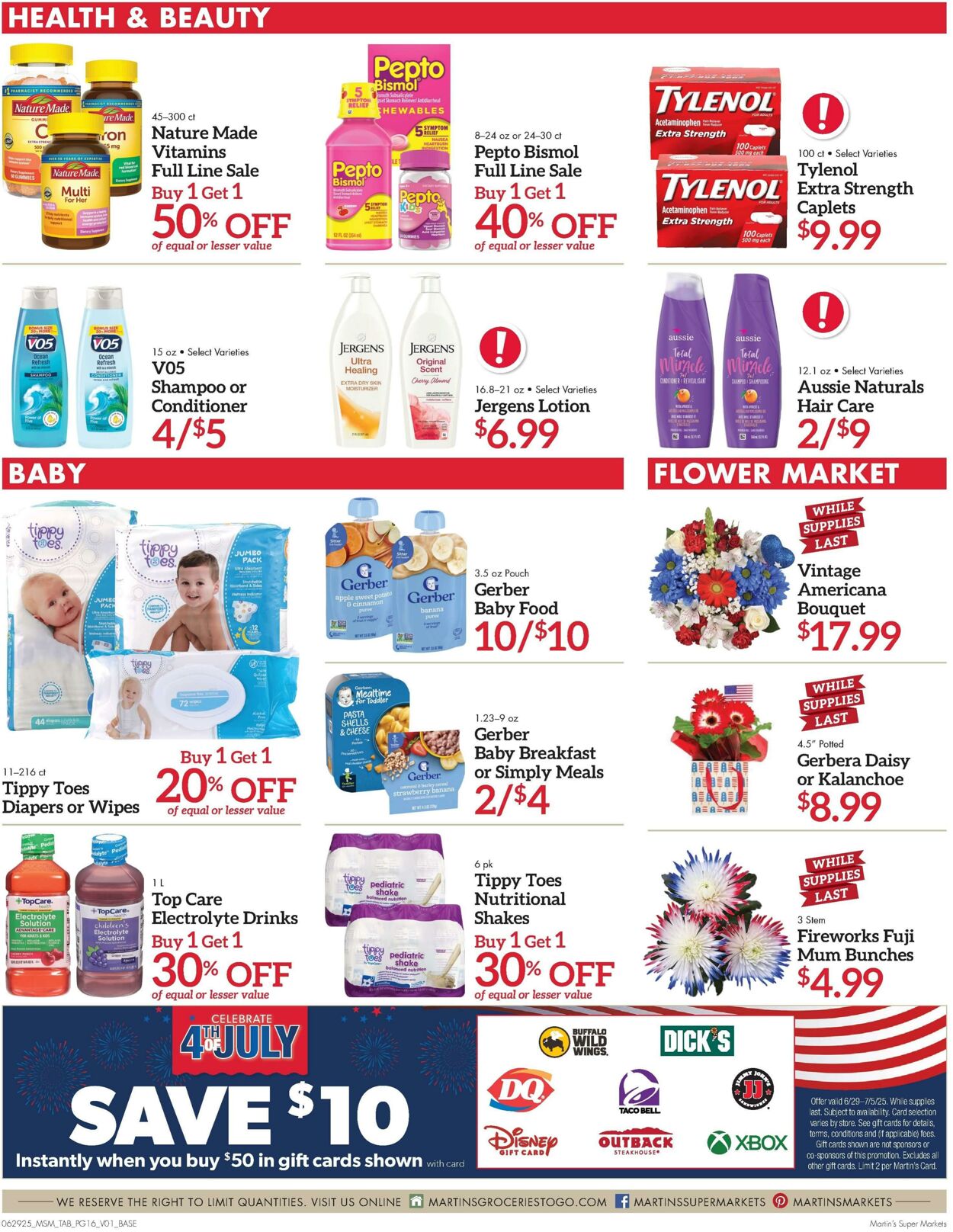 Weekly ad Martin's Supermarkets 06/29/2025 - 07/05/2025