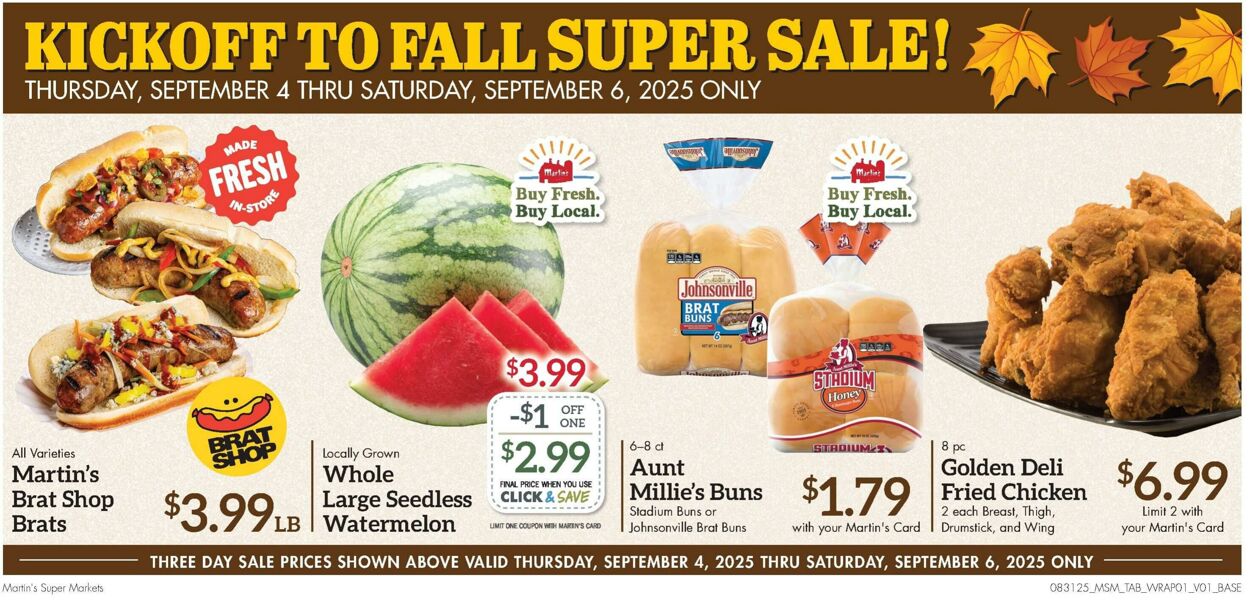 Weekly ad Martin's Supermarkets 08/31/2025 - 09/06/2025
