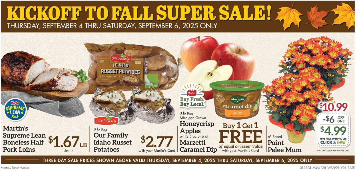 Weekly ad Martin's Supermarkets 08/31/2025 - 09/06/2025