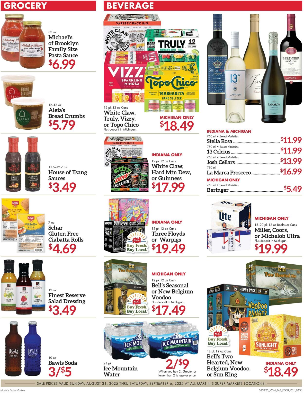 Weekly ad Martin's Supermarkets 08/31/2025 - 09/06/2025