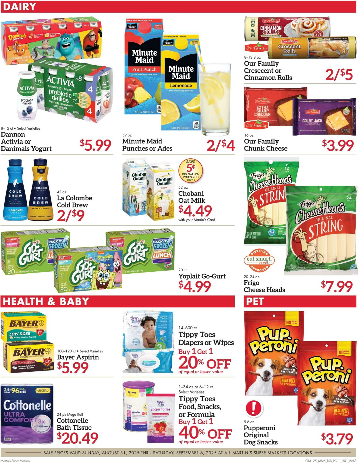 Weekly ad Martin's Supermarkets 08/31/2025 - 09/06/2025
