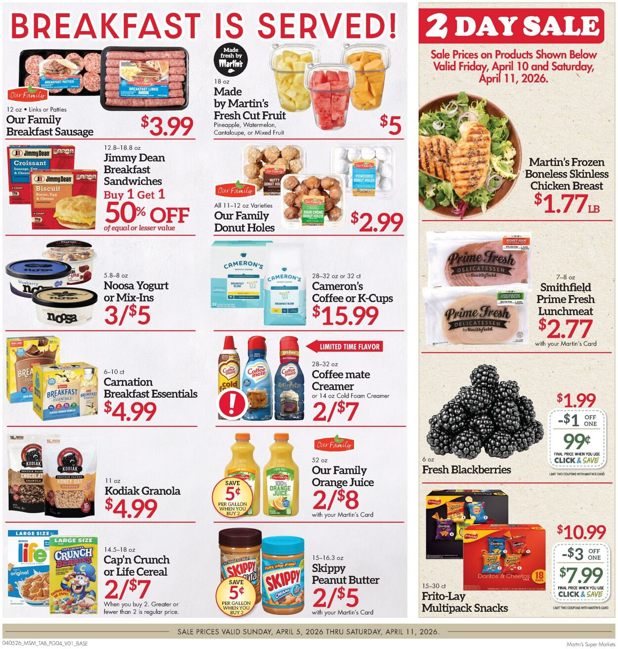 Weekly ad Martin's Supermarkets 04/05/2026 - 04/11/2026