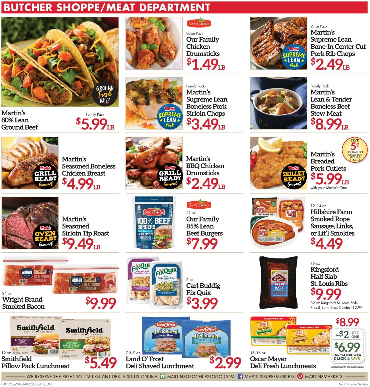 Weekly ad Martin's Supermarkets 04/05/2026 - 04/11/2026