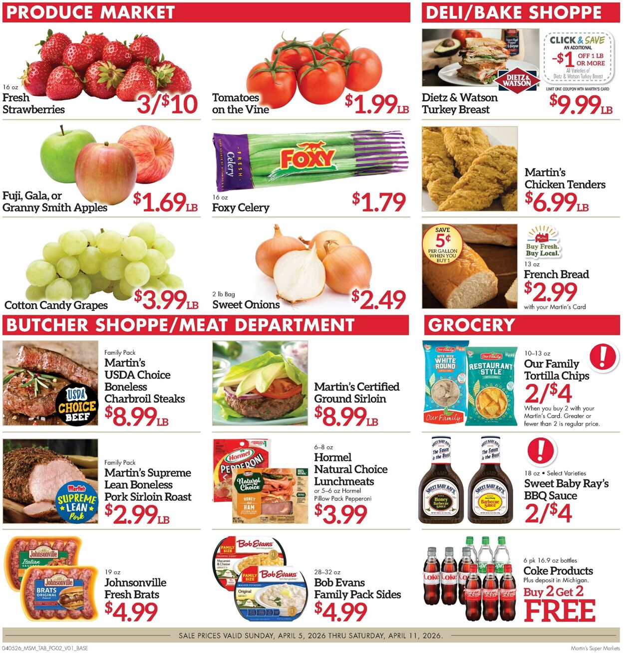 Weekly ad Martin's Supermarkets 04/05/2026 - 04/11/2026