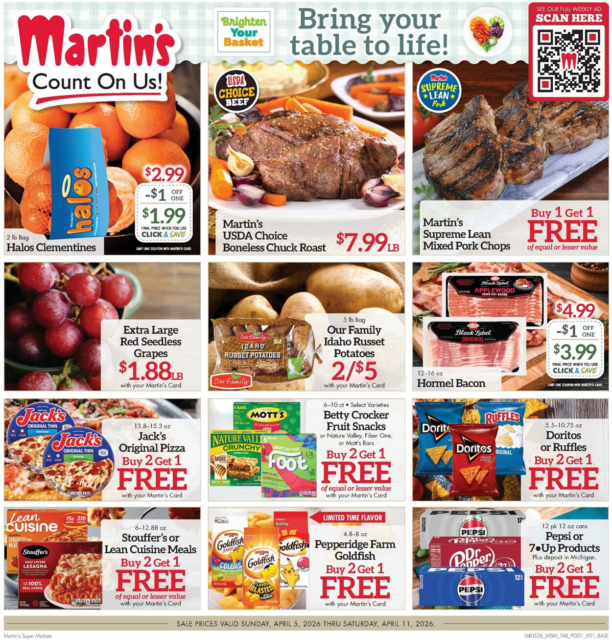 Weekly ad Martin's Supermarkets 04/05/2026 - 04/11/2026