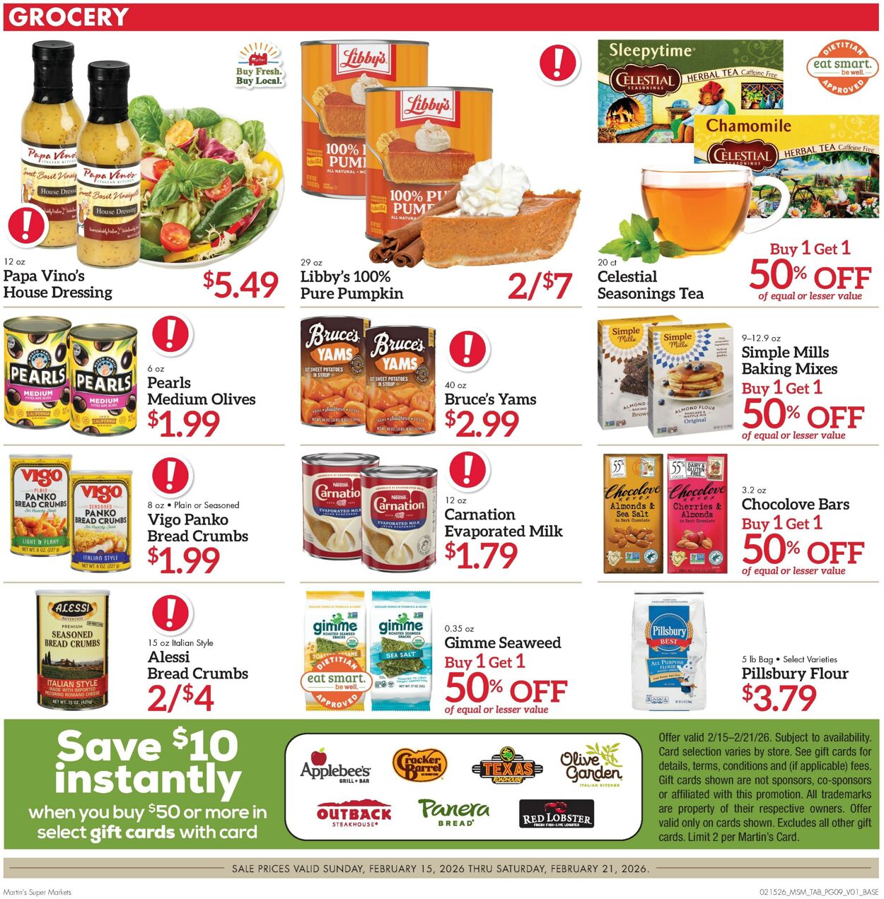 Weekly ad Martin's Supermarkets 02/15/2026 - 02/21/2026
