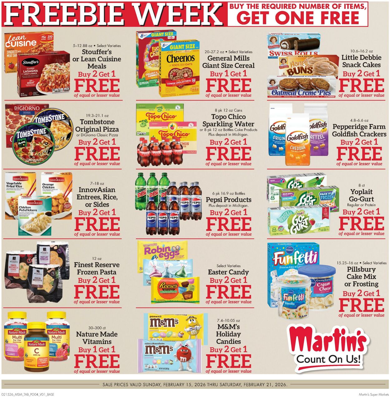 Weekly ad Martin's Supermarkets 02/15/2026 - 02/21/2026