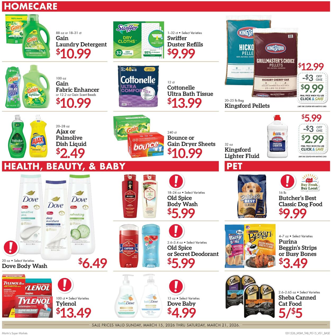 Weekly ad Martin's Supermarkets 03/15/2026 - 03/21/2026