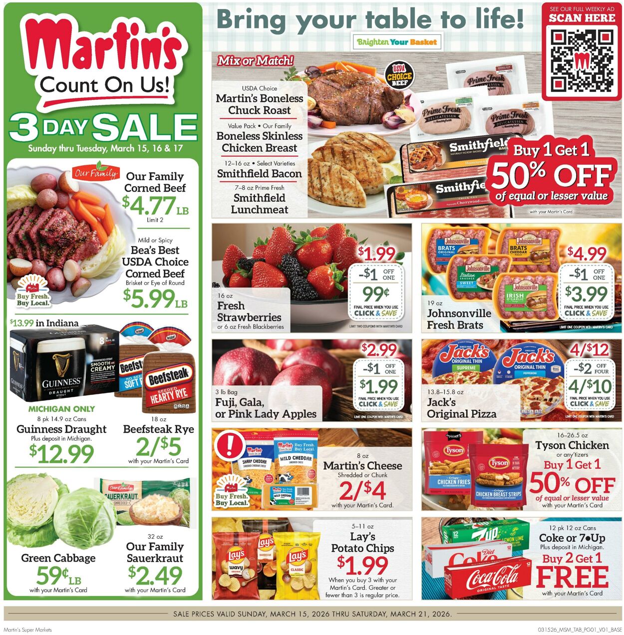 Weekly ad Martin's Supermarkets 03/15/2026 - 03/21/2026