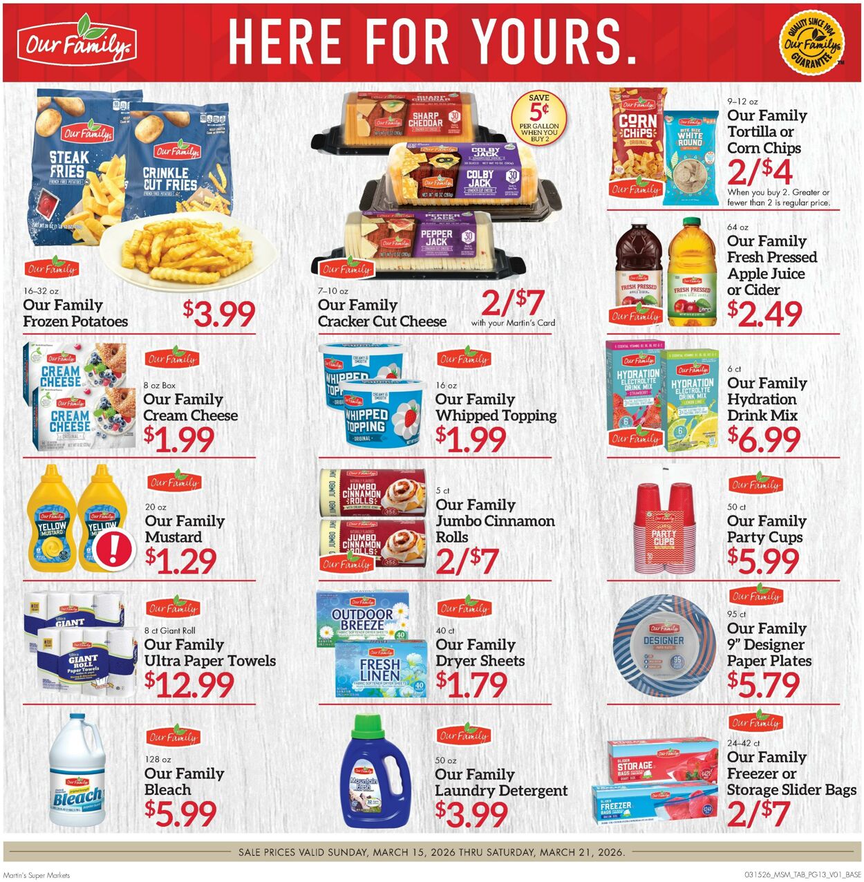 Weekly ad Martin's Supermarkets 03/15/2026 - 03/21/2026