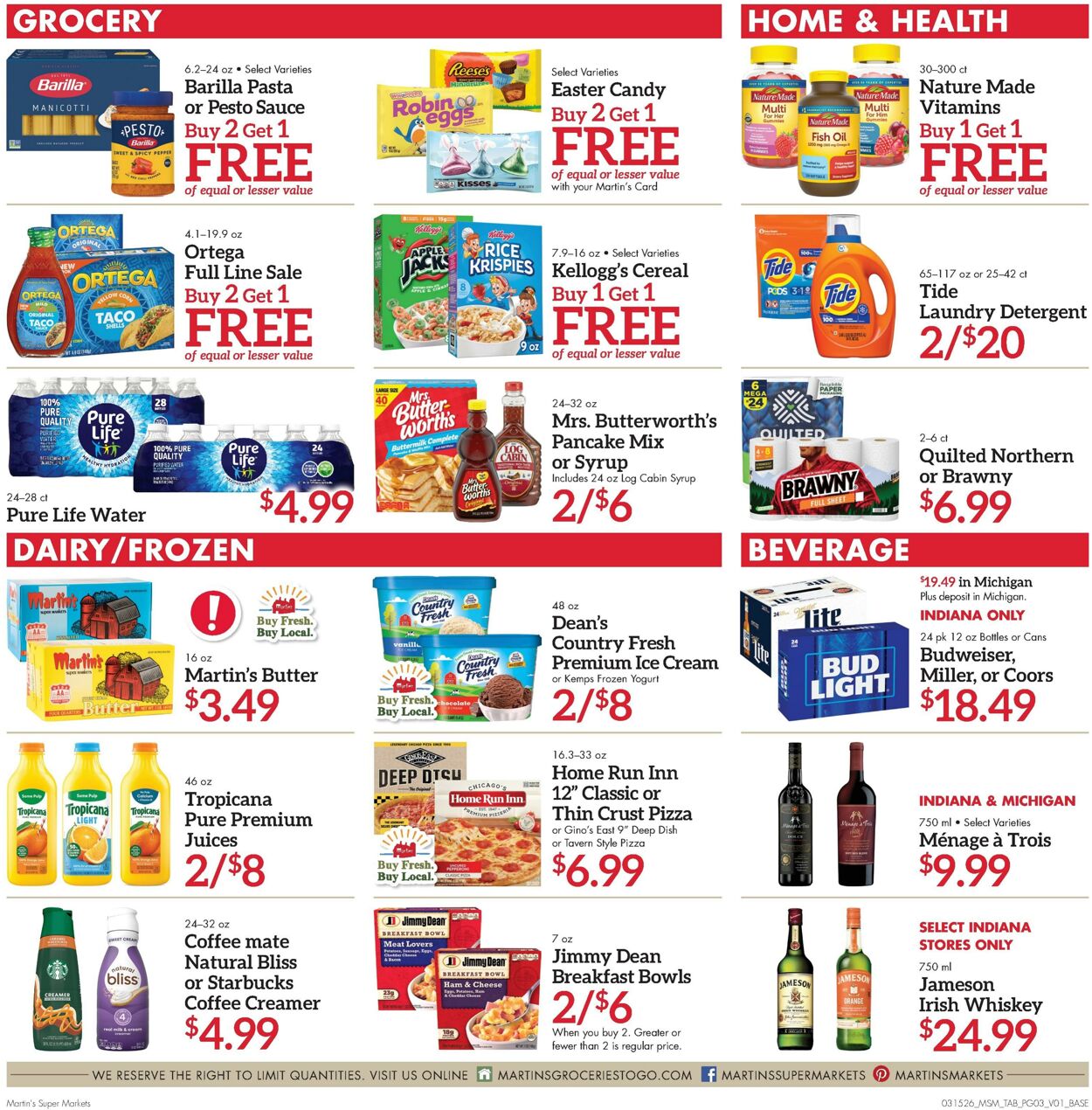 Weekly ad Martin's Supermarkets 03/15/2026 - 03/21/2026