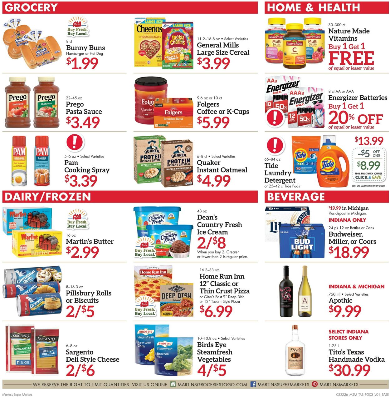 Weekly ad Martin's Supermarkets 02/22/2026 - 02/28/2026