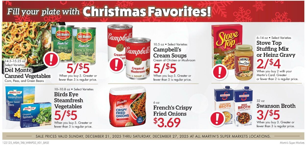 Weekly ad Martin's Supermarkets 12/21/2025 - 12/27/2025