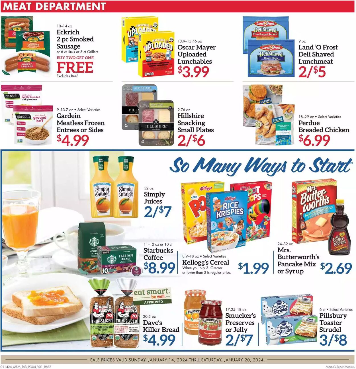 Weekly ad Martin's Supermarkets 01/14/2024 - 01/20/2024