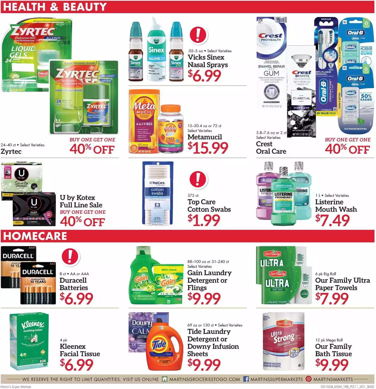 Weekly ad Martin's Supermarkets 03/10/2024 - 03/16/2024