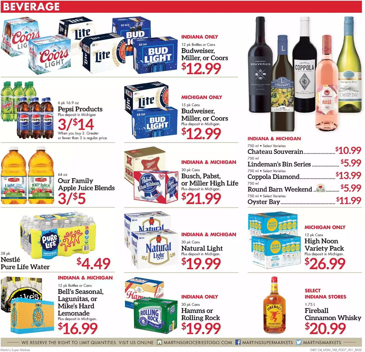 Weekly ad Martin's Supermarkets 04/01/2024 - 04/06/2024