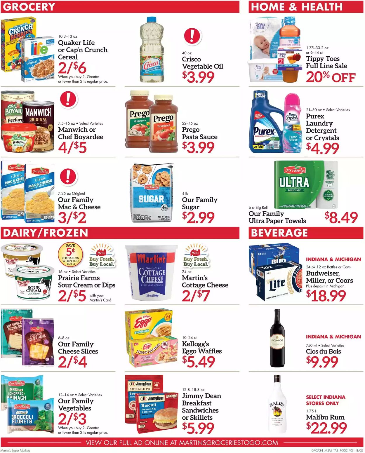 Weekly ad Martin's Supermarkets 07/07/2024 - 07/13/2024