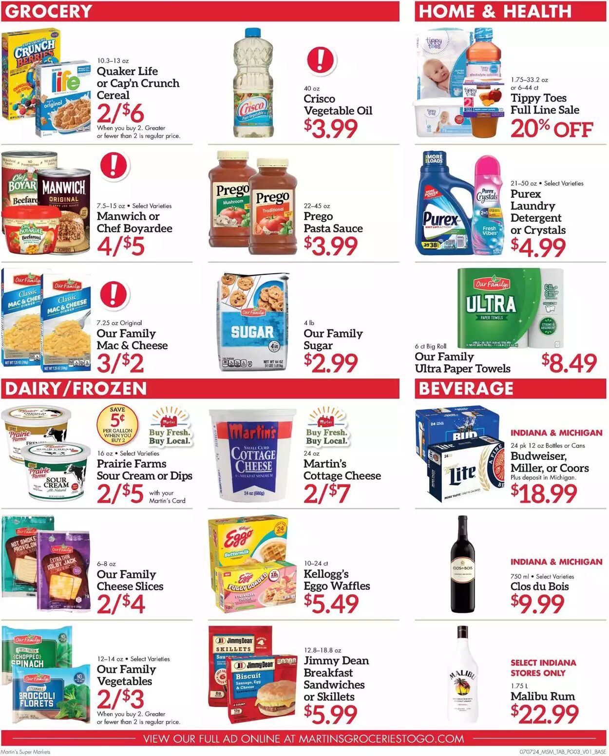 Weekly ad Martin's Supermarkets 07/10/2024 - 07/13/2024