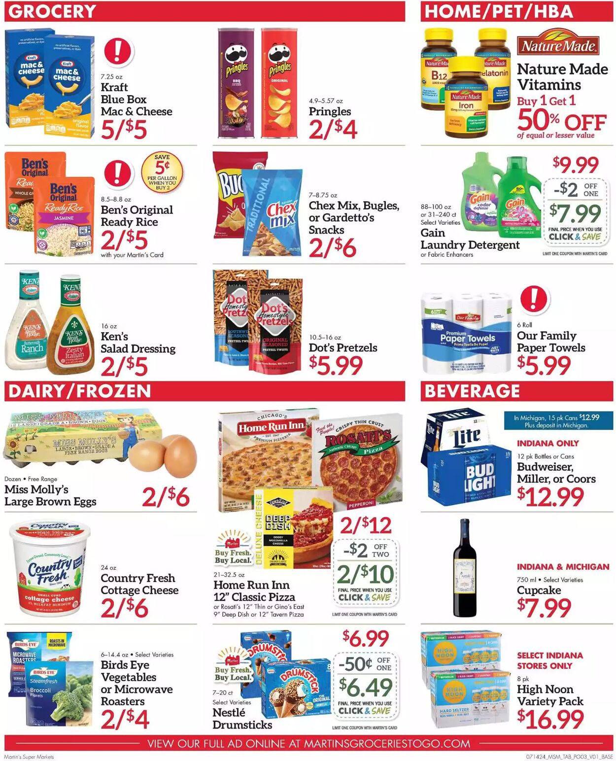 Weekly ad Martin's Supermarkets 07/14/2024 - 07/20/2024