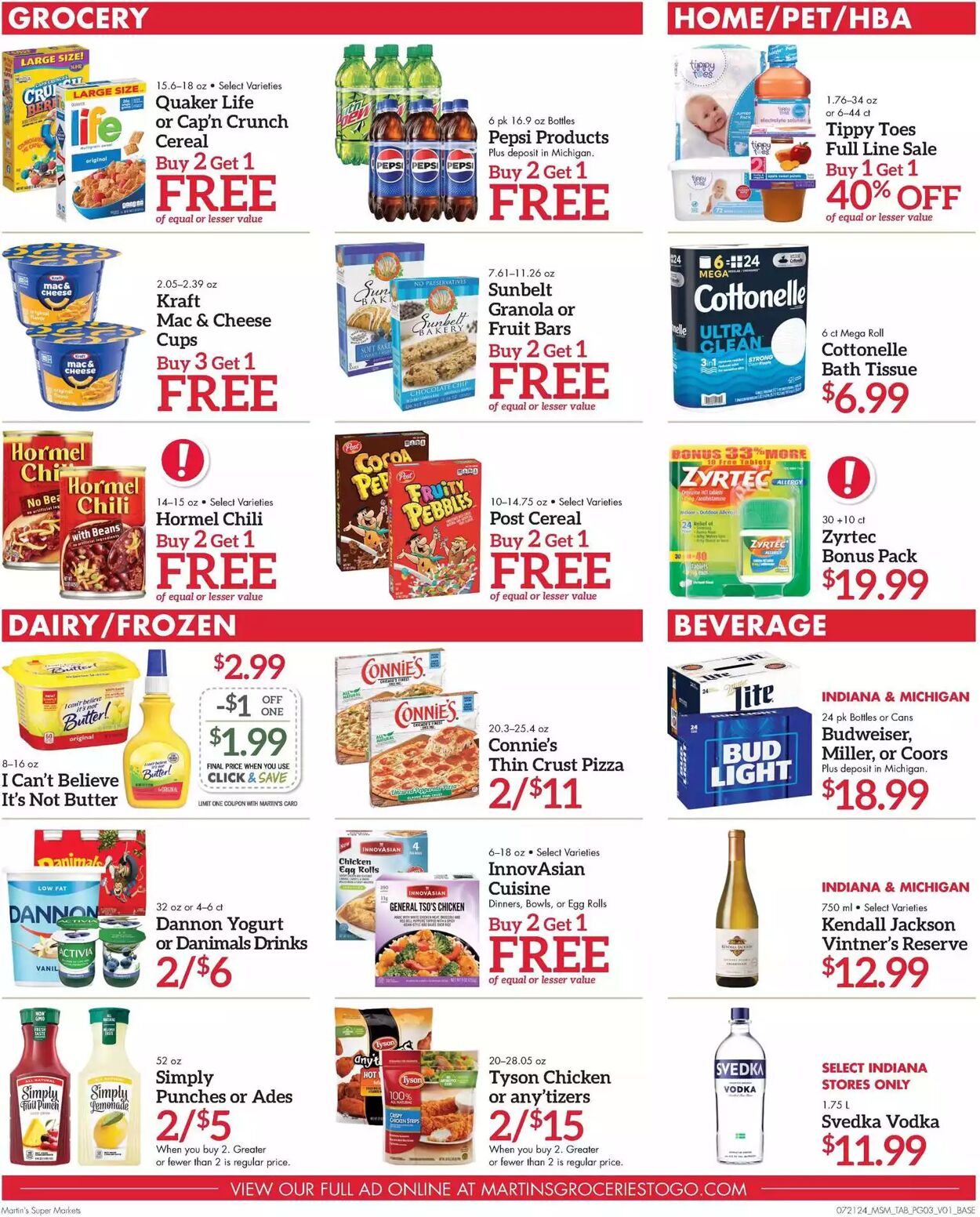 Weekly ad Martin's Supermarkets 07/21/2024 - 07/27/2024