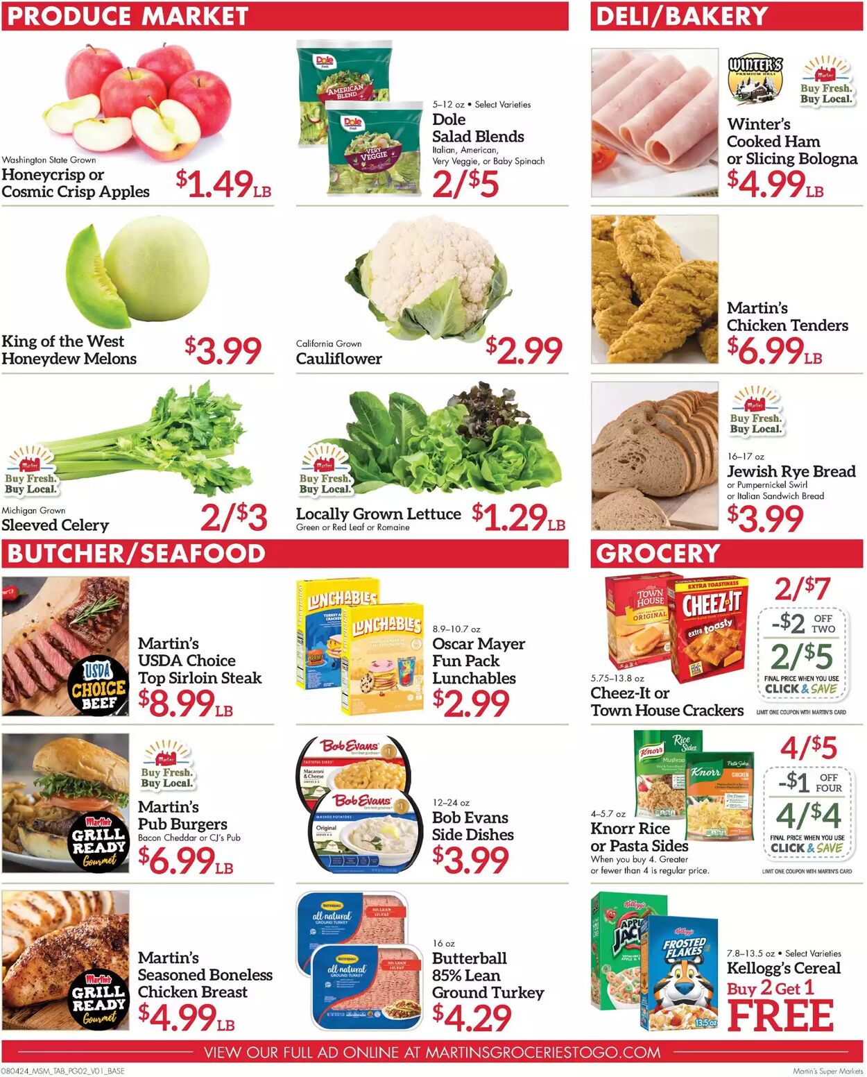 Weekly ad Martin's Supermarkets 08/04/2024 - 08/10/2024