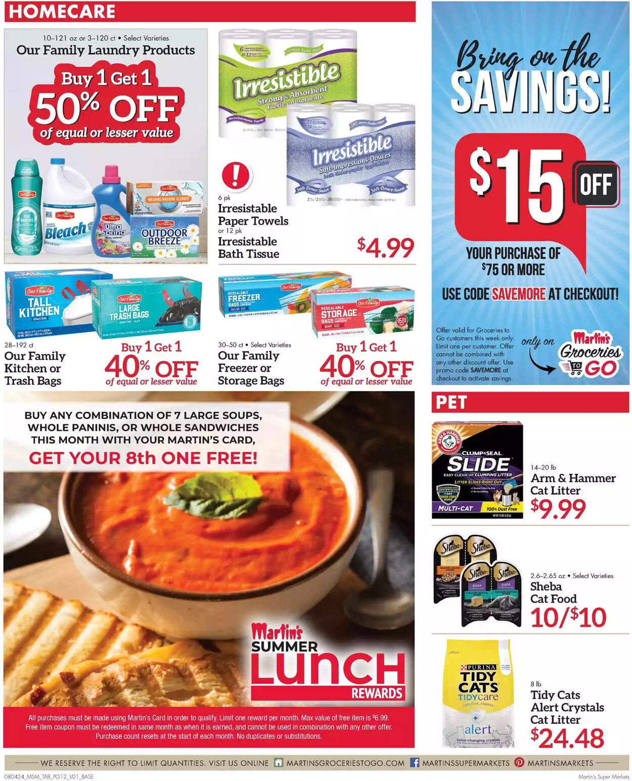 Weekly ad Martin's Supermarkets 08/04/2024 - 08/10/2024