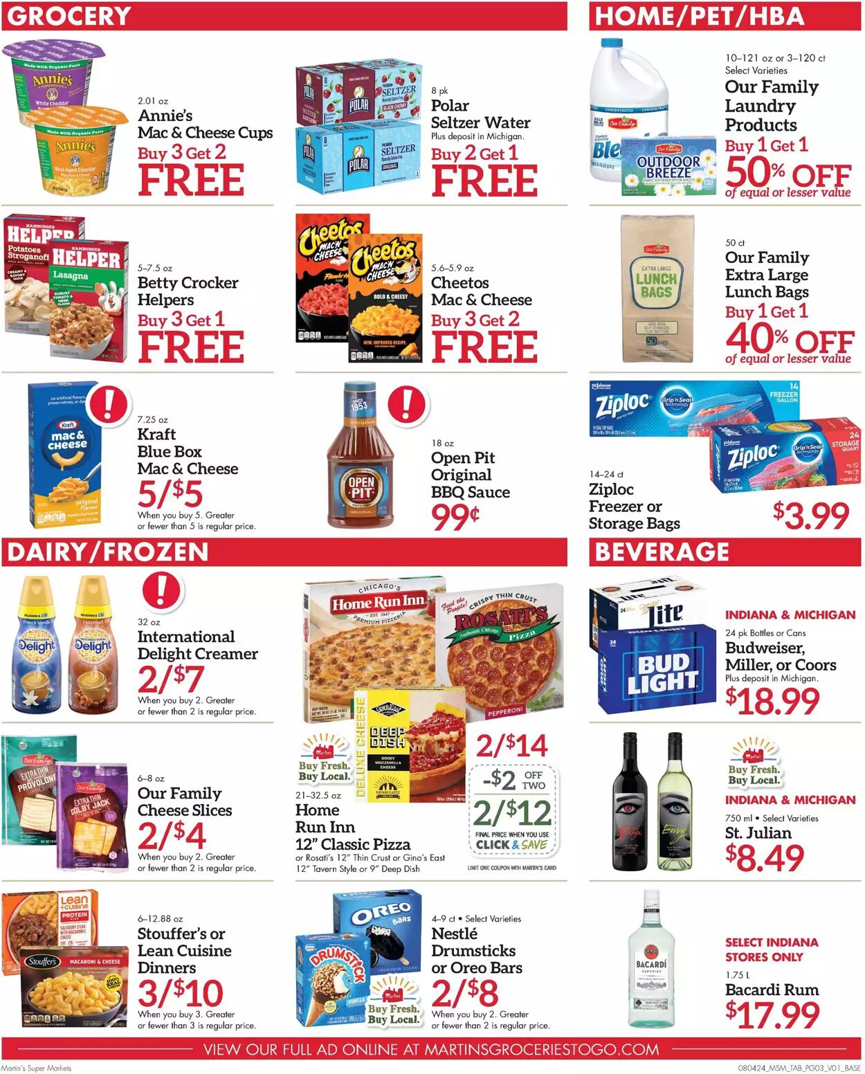 Weekly ad Martin's Supermarkets 08/04/2024 - 08/10/2024