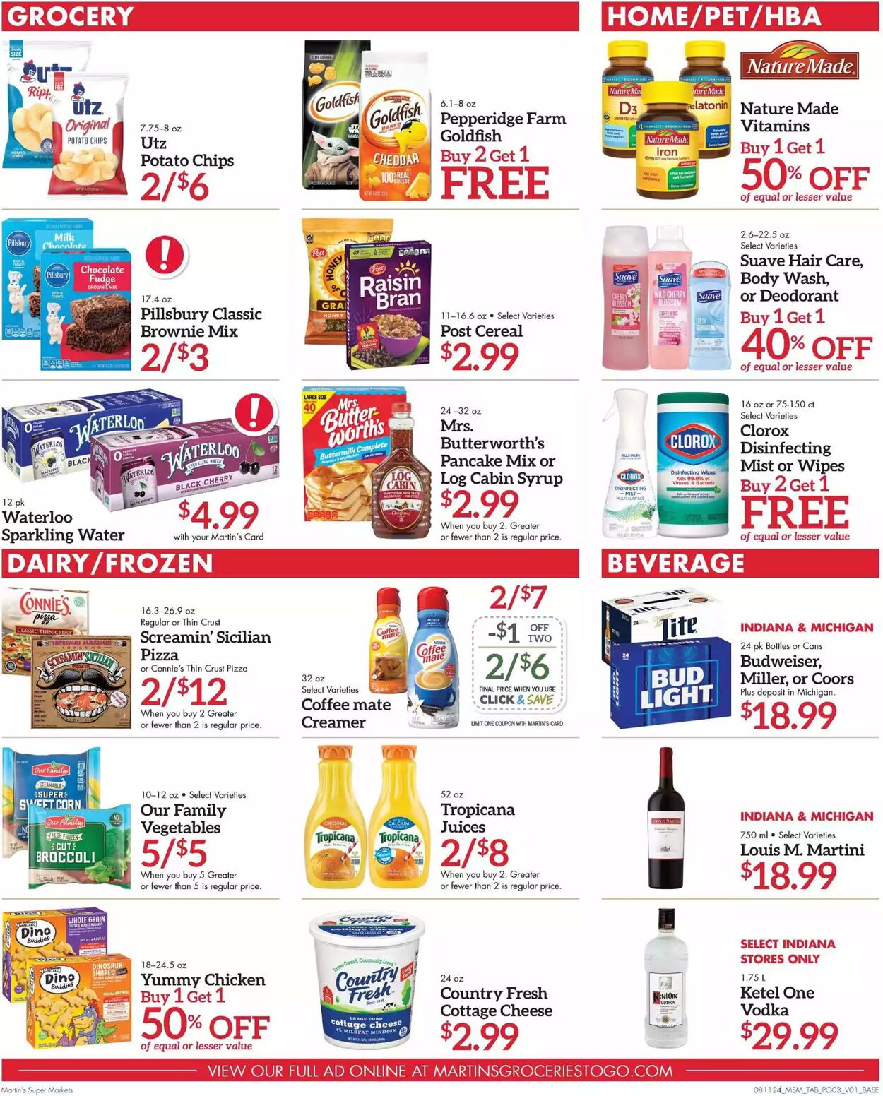 Weekly ad Martin's Supermarkets 08/11/2024 - 08/17/2024