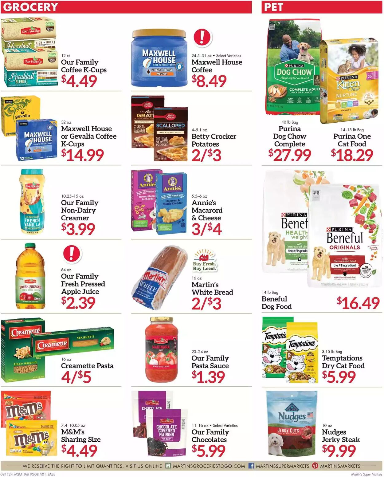 Weekly ad Martin's Supermarkets 08/11/2024 - 08/17/2024