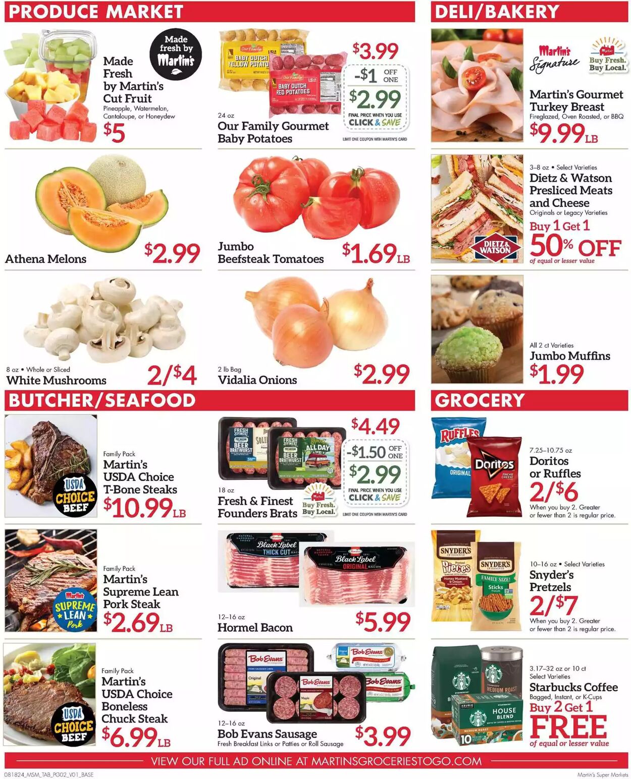 Weekly ad Martin's Supermarkets 08/18/2024 - 08/24/2024