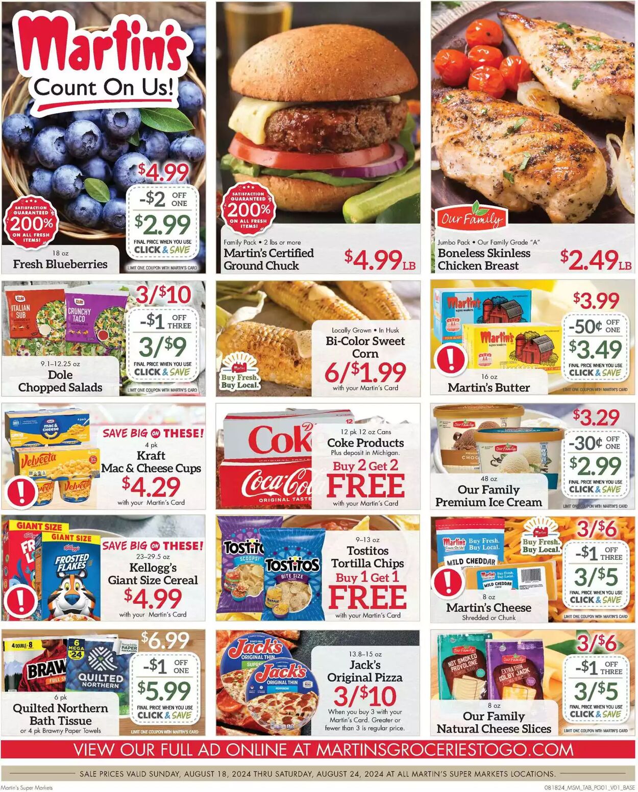 Weekly ad Martin's Supermarkets 08/18/2024 - 08/24/2024