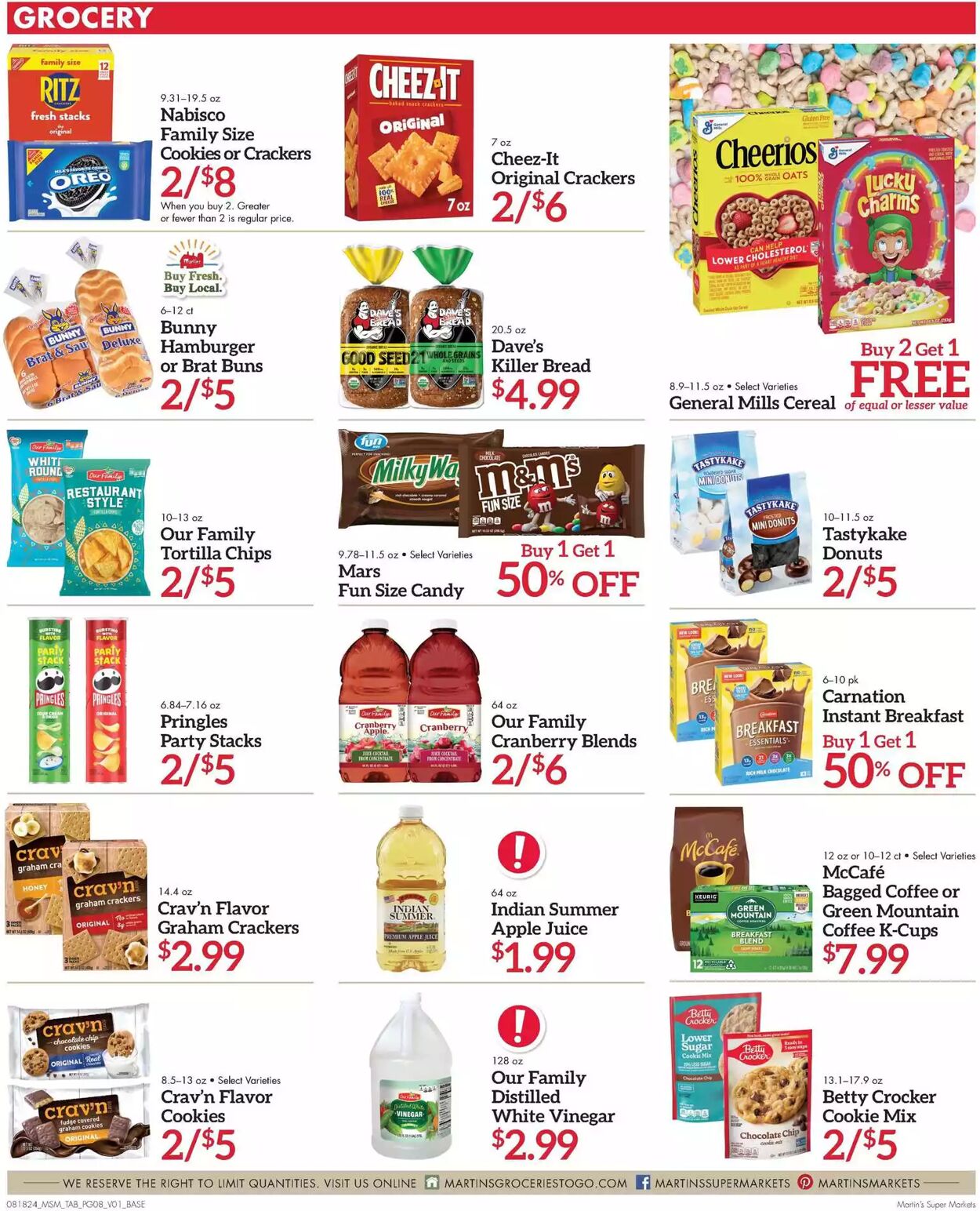 Weekly ad Martin's Supermarkets 08/18/2024 - 08/24/2024