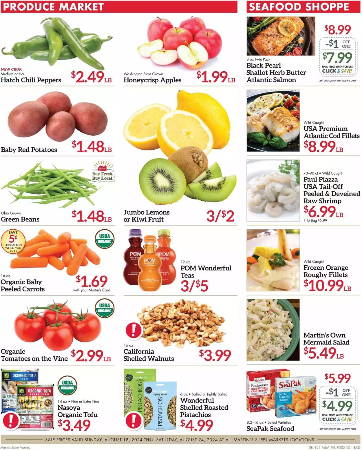 Weekly ad Martin's Supermarkets 08/18/2024 - 08/24/2024