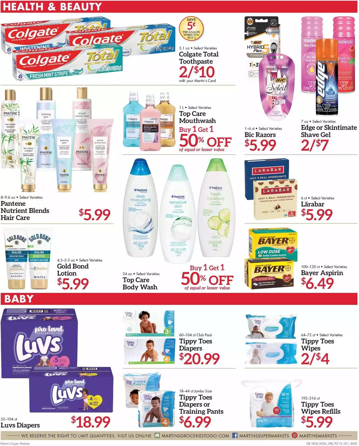 Weekly ad Martin's Supermarkets 08/18/2024 - 08/24/2024